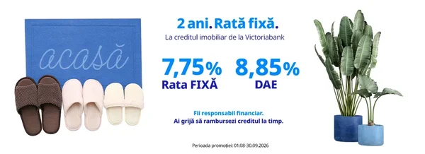 Victoriabank lansează o ofertă specială pentru creditele imobiliare: dobândă fixă de doar 7,75% în primii 2 ani