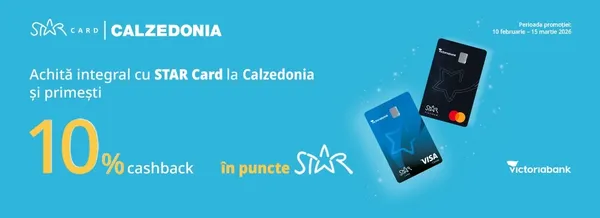 Achită cu STAR Card la Calzedonia și primești 10% cashback în puncte STAR