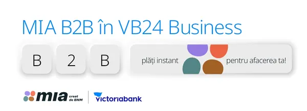 Victoriabank lansează MIA Business – plăți instant între companii