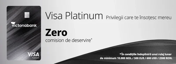 Victoriabank lansează noul card Visa Platinum