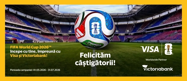 Victoriabank anunță câștigătorii promoției „Visa Salut – FIFA World Cup 2026™”