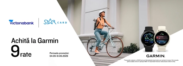 Achită la Garmin cu STAR Card în 9 rate fără dobândă