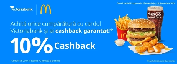 Promoția Cashback McDonald's revine!