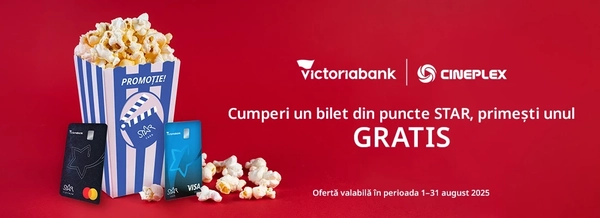 🎬 Hai la Cinema! Cumpără un bilet din puncte STAR și primești unul gratis!