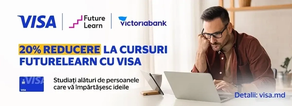 Descoperă ofertele speciale pentru e-learning la FutureLearn cu Visa și Victoriabank
