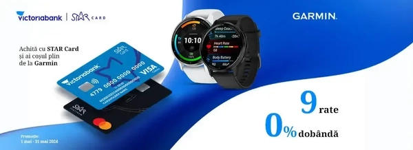 Achită la Garmin cu STAR Card în 9 rate cu dobândă ZERO