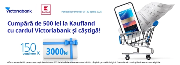 Cumpărături cu beneficii: Victoriabank și Kaufland oferă premii speciale de Paște!