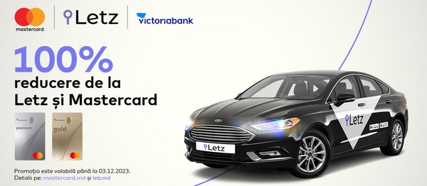 Achită cu Mastercard călătoriile cu Letz taxi