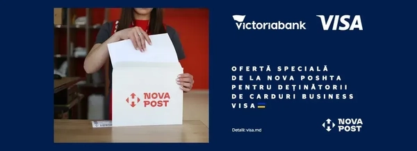Ofertă specială de la Nova Poshta pentru deținătorii de carduri Business Visa