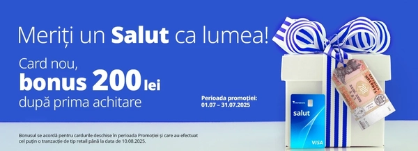 Bonus de 200 MDL pentru clienții care aleg cardul Salut