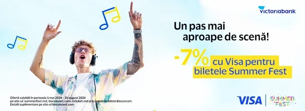 Hai la Summer Fest cu Victoriabank și Visa!